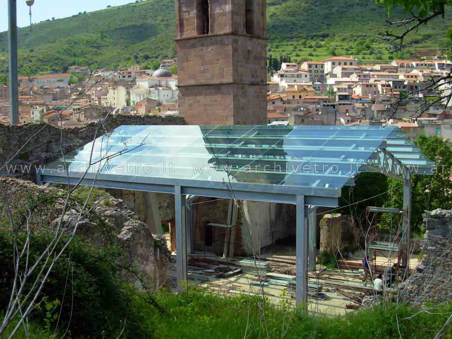 Copertura spiderglass spiovente