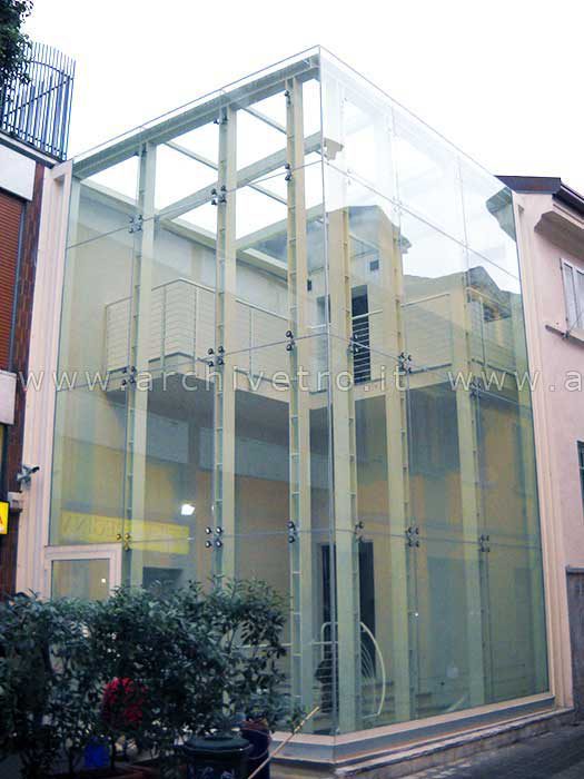 Facciata copertura spiderglass
