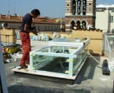 Lucernario in vetro apribile motorizzato - botola scorrevole variglass