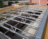 Copertura vetrata in acciaio e vetro