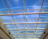 Copertura vetrata in acciaio e vetro