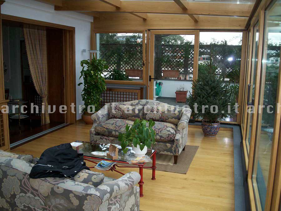 Copertura in vetro per veranda
